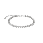Round Prong Sterling Silver Tennis Bracelet